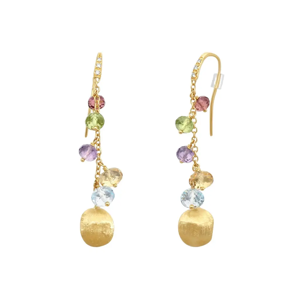 MARCO BICEGO Marco Bicego Africa Multi-Gemstone 18K Yellow Gold Drop Earrings by The Solist | Image 1 MARCO BICEGO Marco Bicego Africa Multi-Gemstone 18K Yellow Gold Drop Earrings by The Solist | Image 1