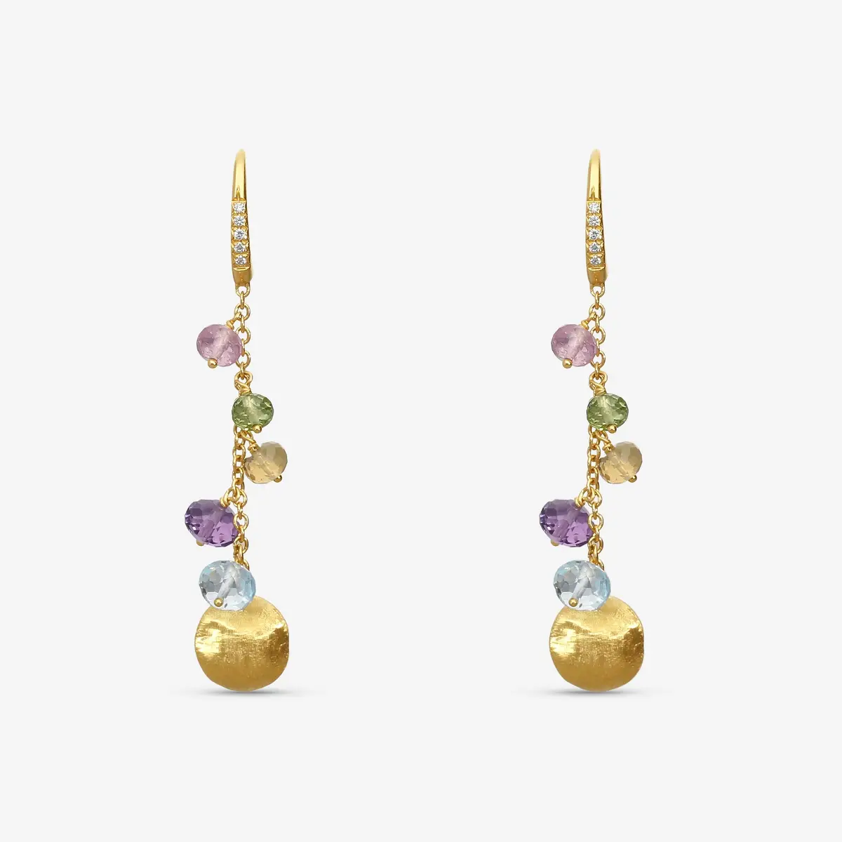 MARCO BICEGO Marco Bicego Africa Multi-Gemstone 18K Yellow Gold Drop Earrings by The Solist | Thumbnail 2 MARCO BICEGO Marco Bicego Africa Multi-Gemstone 18K Yellow Gold Drop Earrings by The Solist | Thumbnail 2