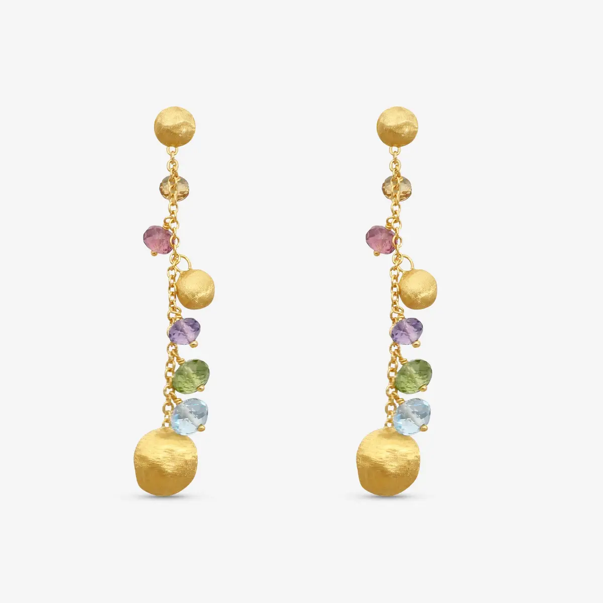 MARCO BICEGO Marco Bicego Africa Multi-Gemstone 18K Yellow Gold Drop Earrings by The Solist | Thumbnail 2 MARCO BICEGO Marco Bicego Africa Multi-Gemstone 18K Yellow Gold Drop Earrings by The Solist | Thumbnail 2