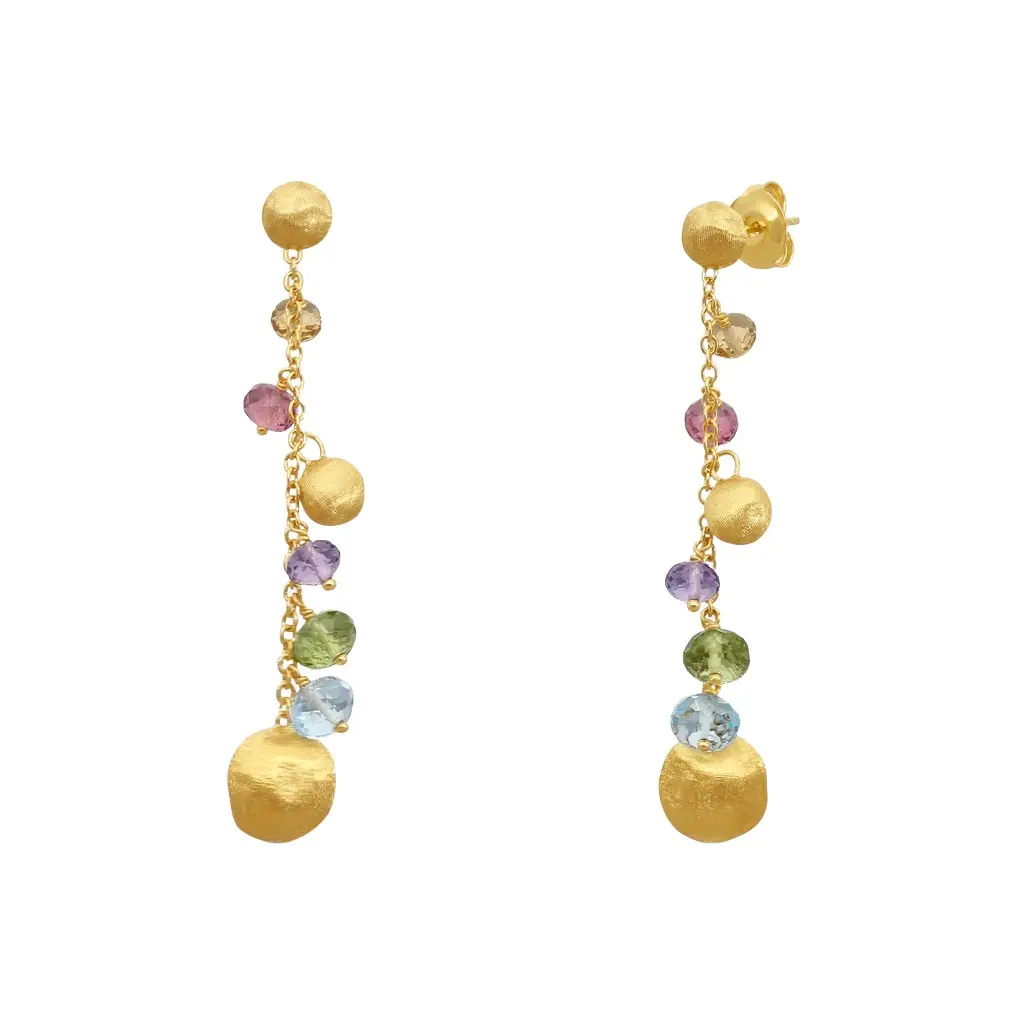 MARCO BICEGO Marco Bicego Africa Multi-Gemstone 18K Yellow Gold Drop Earrings by The Solist | Image 1 MARCO BICEGO Marco Bicego Africa Multi-Gemstone 18K Yellow Gold Drop Earrings by The Solist | Image 1