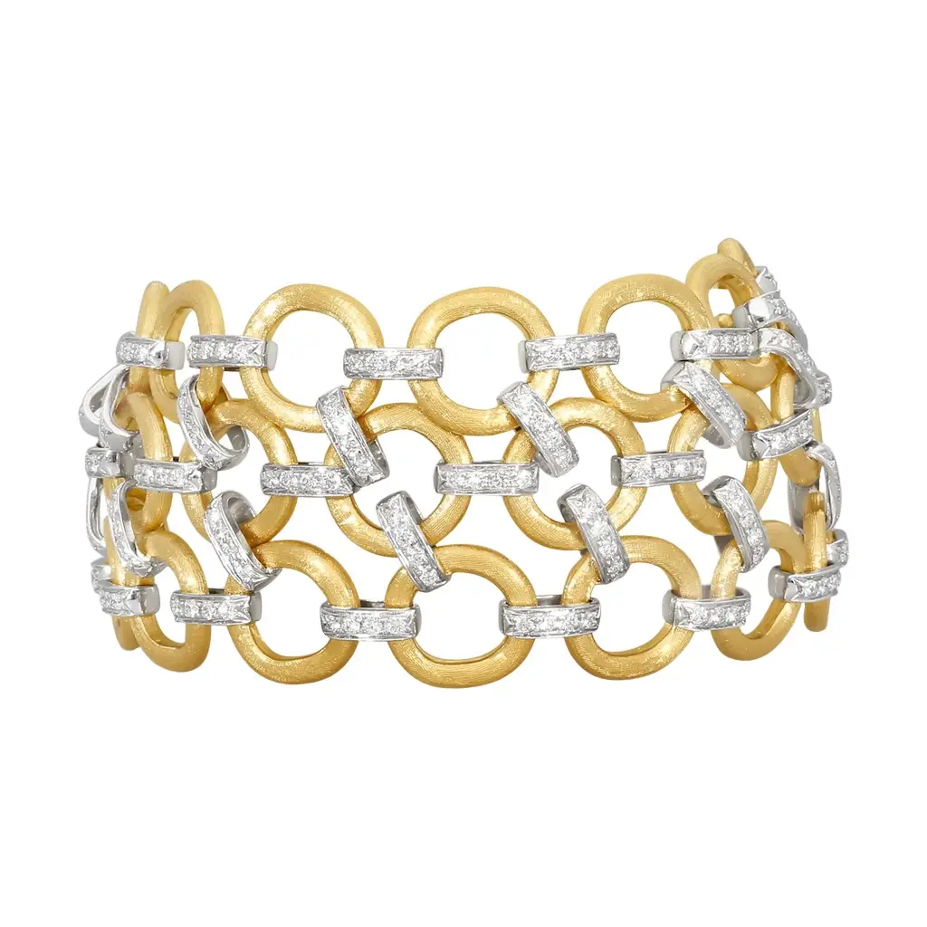 MARCO BICEGO Marco Bicego Jaipur Link 18K Yellow & White Gold Diamond Bracelet by The Solist | Image 1 MARCO BICEGO Marco Bicego Jaipur Link 18K Yellow & White Gold Diamond Bracelet by The Solist | Image 1