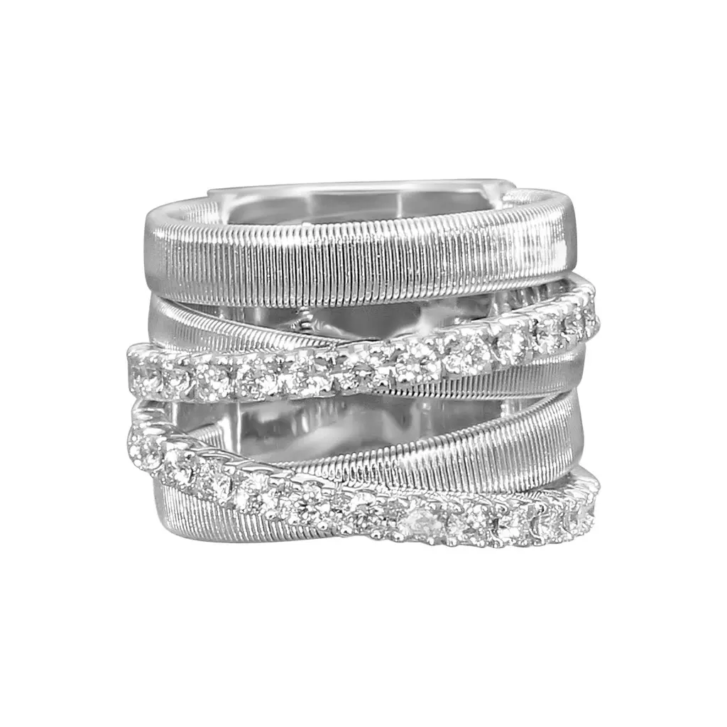 MARCO BICEGO Marco Bicego Masai 18K White Gold Diamond 5-Strand Band Ring Sz. 7 by The Solist | Image 1 MARCO BICEGO Marco Bicego Masai 18K White Gold Diamond 5-Strand Band Ring Sz. 7 by The Solist | Image 1
