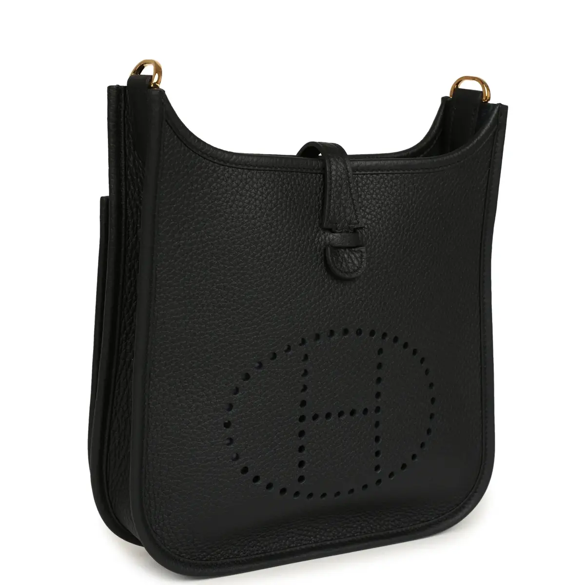 HERMÈS Hermes Evelyne 23 Black Clemence Gold Hardware | Thumbnail 2 HERMÈS Hermes Evelyne 23 Black Clemence Gold Hardware | Thumbnail 2