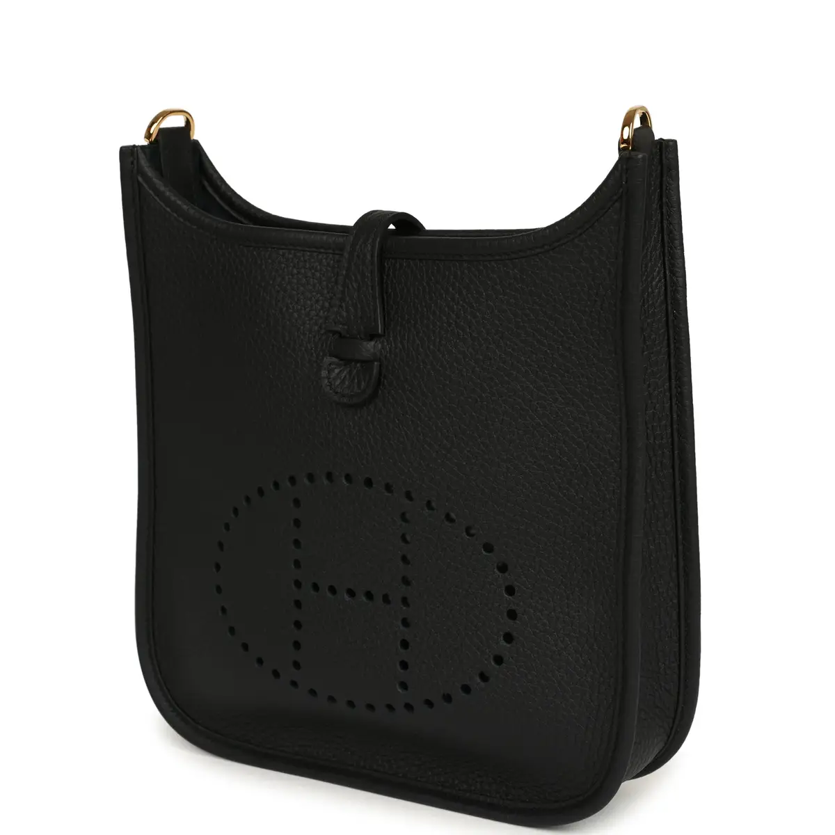 HERMÈS Hermes Evelyne 23 Black Clemence Gold Hardware | Thumbnail 5 HERMÈS Hermes Evelyne 23 Black Clemence Gold Hardware | Thumbnail 5