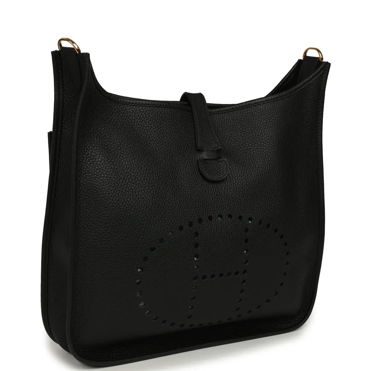 HERMÈS Hermes Evelyne III GM Black Clemence Gold Hardware | Thumbnail 2 HERMÈS Hermes Evelyne III GM Black Clemence Gold Hardware | Thumbnail 2