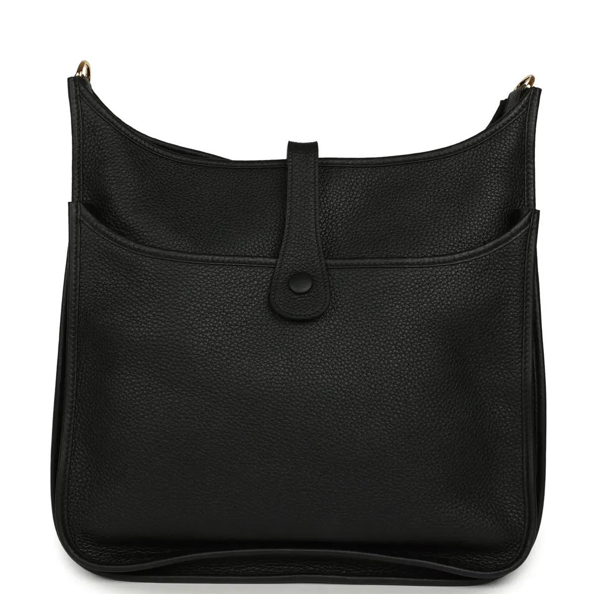 HERMÈS Hermes Evelyne III GM Black Clemence Gold Hardware | Thumbnail 4 HERMÈS Hermes Evelyne III GM Black Clemence Gold Hardware | Thumbnail 4