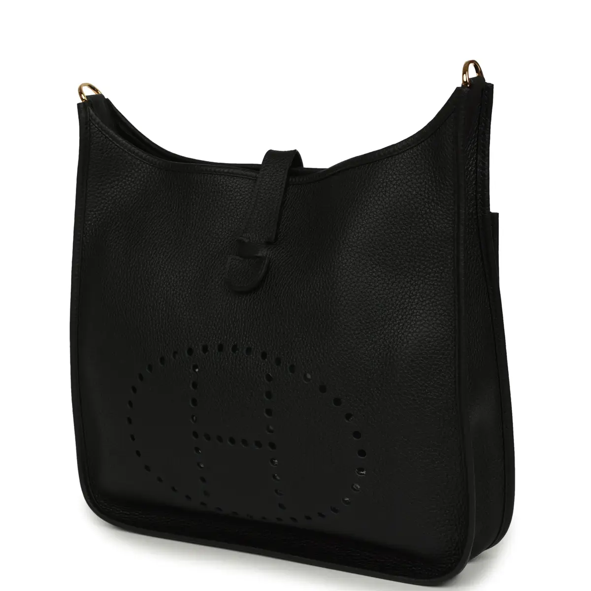 HERMÈS Hermes Evelyne III GM Black Clemence Gold Hardware | Thumbnail 5 HERMÈS Hermes Evelyne III GM Black Clemence Gold Hardware | Thumbnail 5