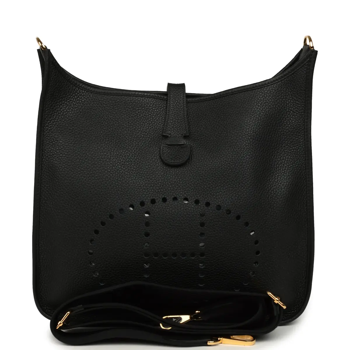 HERMÈS Hermes Evelyne III GM Black Clemence Gold Hardware | Image 1 HERMÈS Hermes Evelyne III GM Black Clemence Gold Hardware | Image 1
