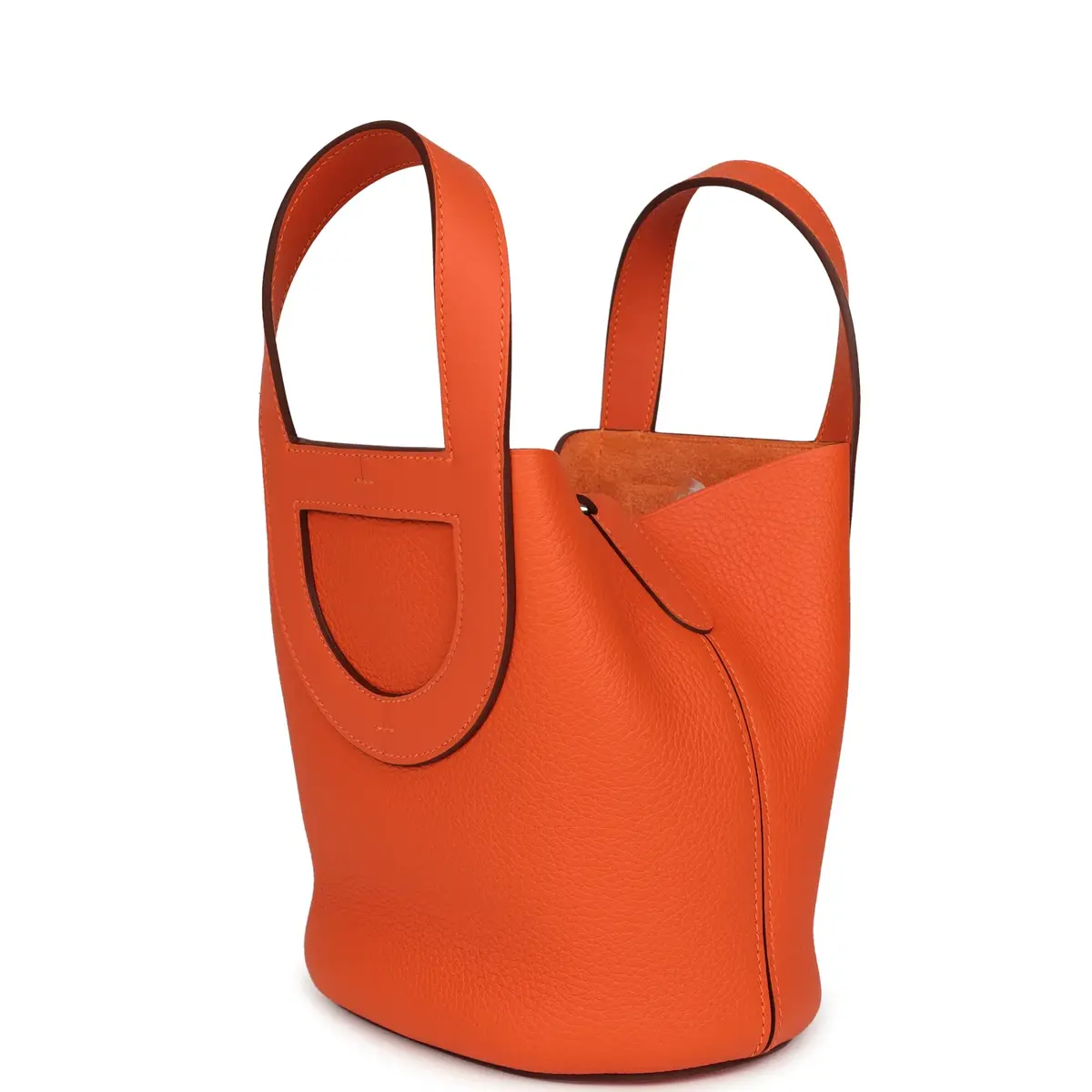 HERMÈS Hermes In-The-Loop 18 Tangerine Clemence, Swift Palladium Hardware | Thumbnail 3 HERMÈS Hermes In-The-Loop 18 Tangerine Clemence, Swift Palladium Hardware | Thumbnail 3