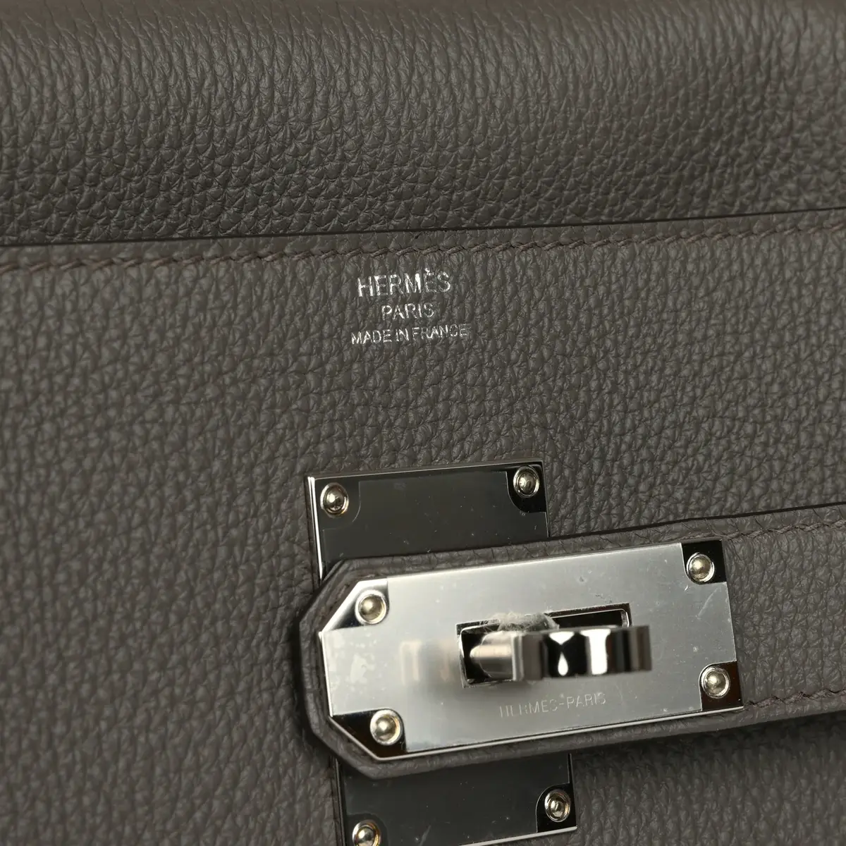 HERMÈS Hermes Kelly Messenger PM Etain Togo Palladium Hardware | Thumbnail 8