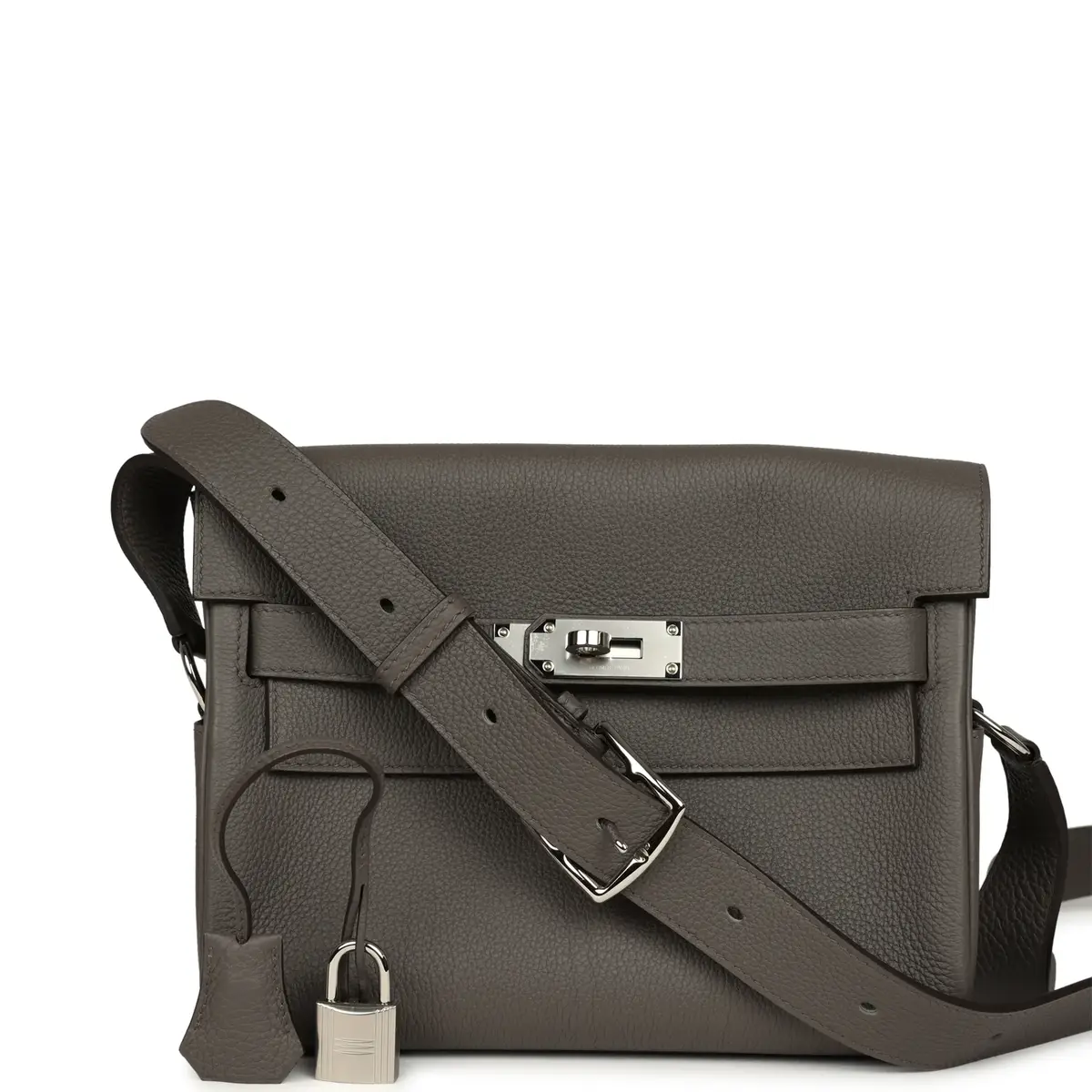 HERMÈS Hermes Kelly Messenger PM Etain Togo Palladium Hardware | Image 1 HERMÈS Hermes Kelly Messenger PM Etain Togo Palladium Hardware | Image 1