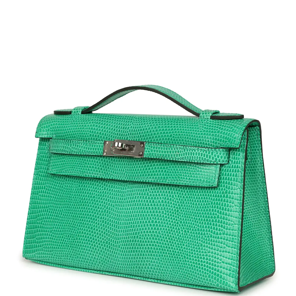 HERMÈS Hermes Kelly Pochette Menthe Varanus Niloticus Lizard Palladium Hardware | Thumbnail 5 HERMÈS Hermes Kelly Pochette Menthe Varanus Niloticus Lizard Palladium Hardware | Thumbnail 5