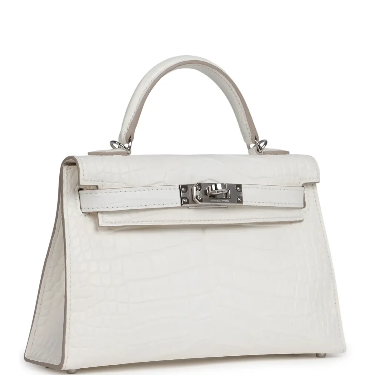 HERMÈS Hermes Kelly Sellier 20 Creme Chantilly Matte Alligator Palladium Hardware | Thumbnail 2 HERMÈS Hermes Kelly Sellier 20 Creme Chantilly Matte Alligator Palladium Hardware | Thumbnail 2