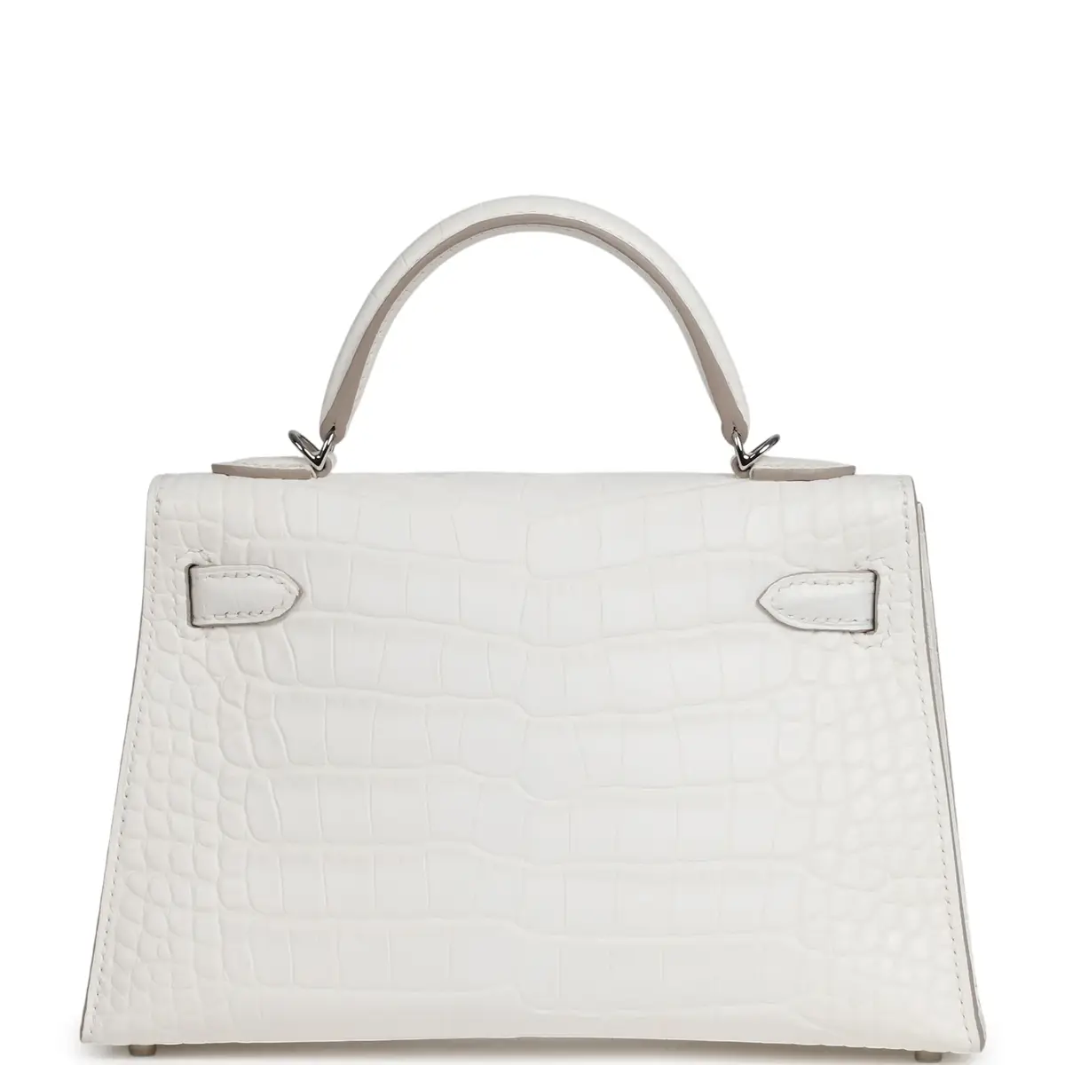 HERMÈS Hermes Kelly Sellier 20 Creme Chantilly Matte Alligator Palladium Hardware | Thumbnail 3 HERMÈS Hermes Kelly Sellier 20 Creme Chantilly Matte Alligator Palladium Hardware | Thumbnail 3