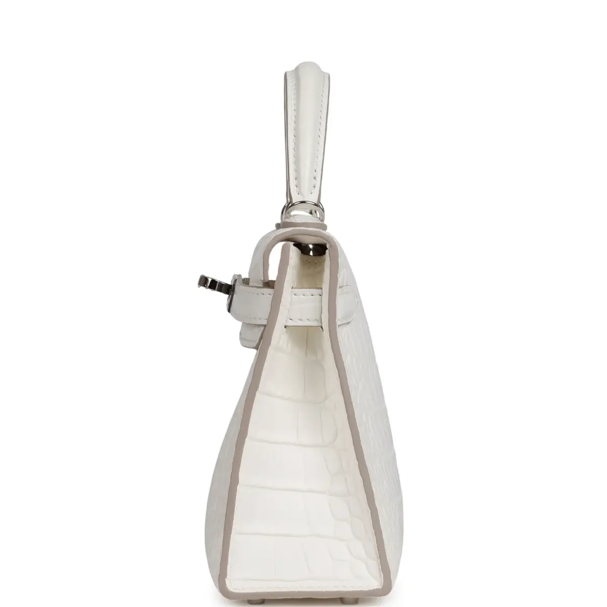 HERMÈS Hermes Kelly Sellier 20 Creme Chantilly Matte Alligator Palladium Hardware | Thumbnail 4 HERMÈS Hermes Kelly Sellier 20 Creme Chantilly Matte Alligator Palladium Hardware | Thumbnail 4