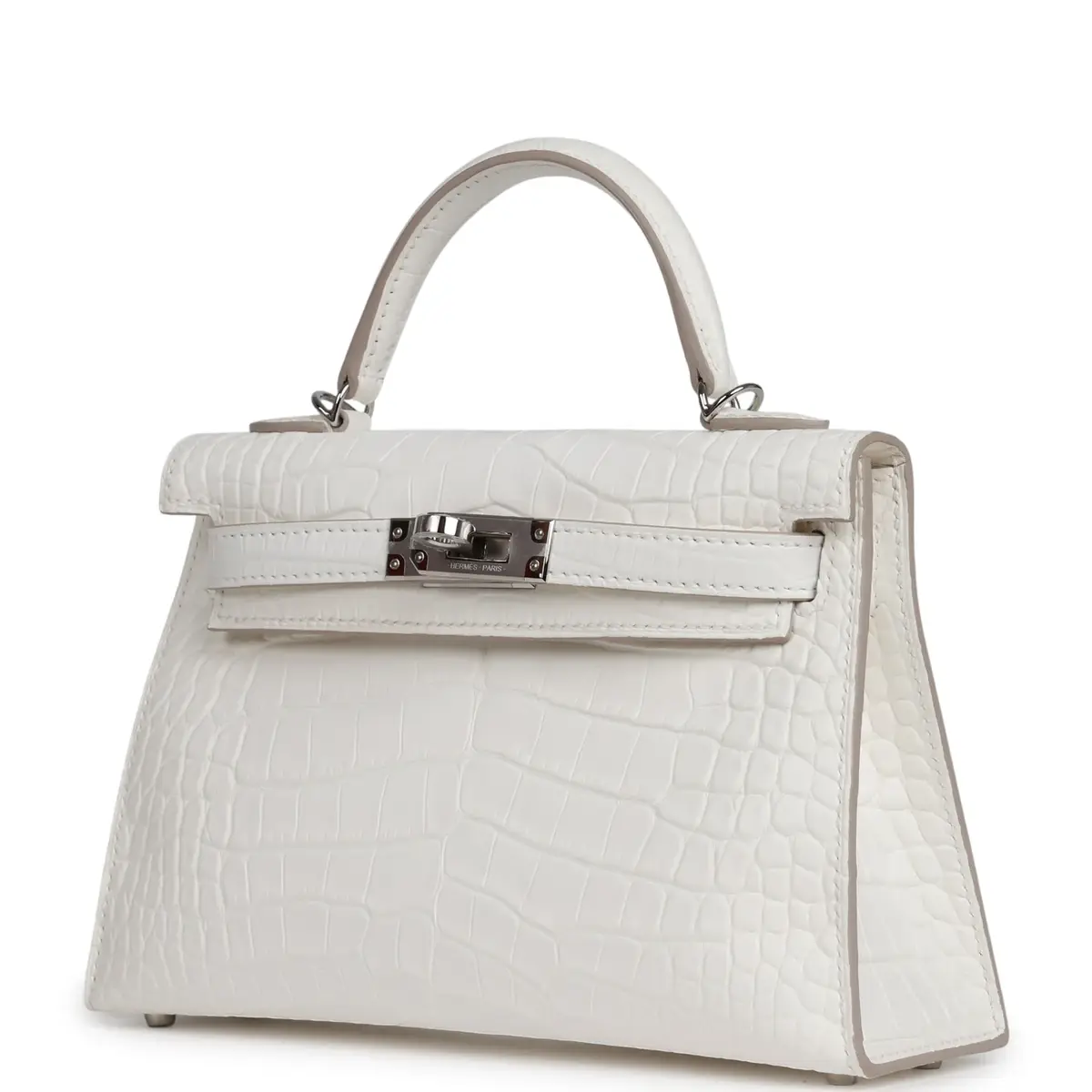 HERMÈS Hermes Kelly Sellier 20 Creme Chantilly Matte Alligator Palladium Hardware | Thumbnail 5 HERMÈS Hermes Kelly Sellier 20 Creme Chantilly Matte Alligator Palladium Hardware | Thumbnail 5