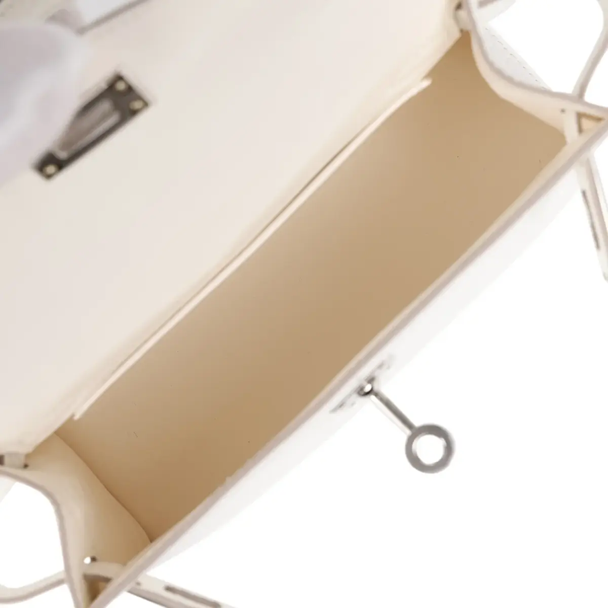 HERMÈS Hermes Kelly Sellier 20 Creme Chantilly Matte Alligator Palladium Hardware | Thumbnail 8 HERMÈS Hermes Kelly Sellier 20 Creme Chantilly Matte Alligator Palladium Hardware | Thumbnail 8