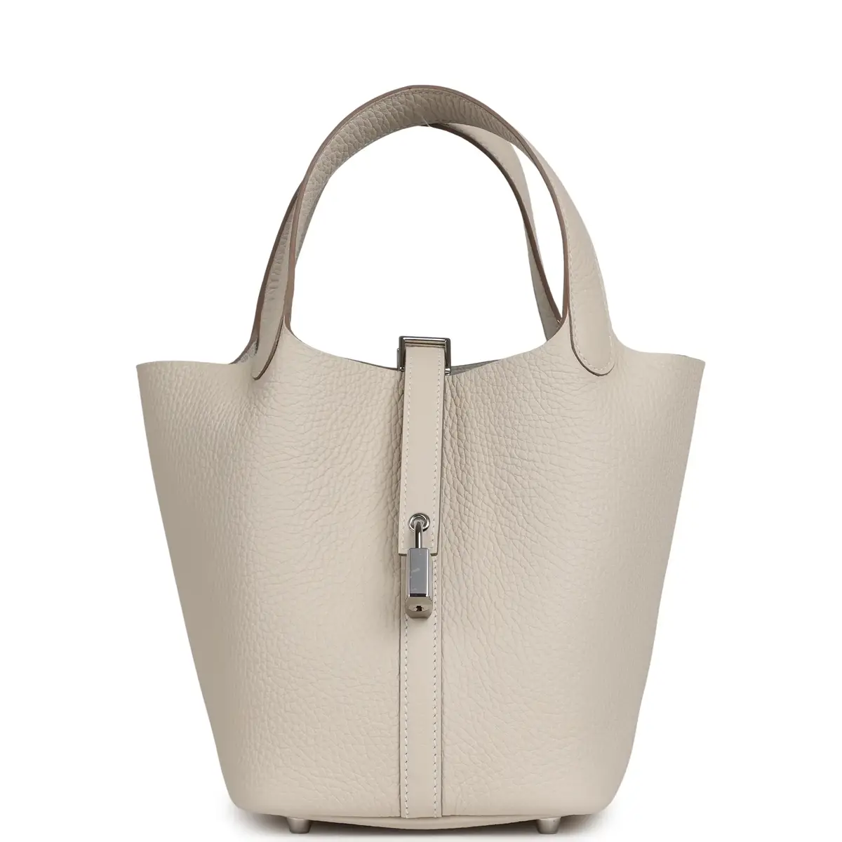 HERMÈS Hermes Picotin Lock 18 Craie Clemence Palladium Hardware | Image 1 HERMÈS Hermes Picotin Lock 18 Craie Clemence Palladium Hardware | Image 1