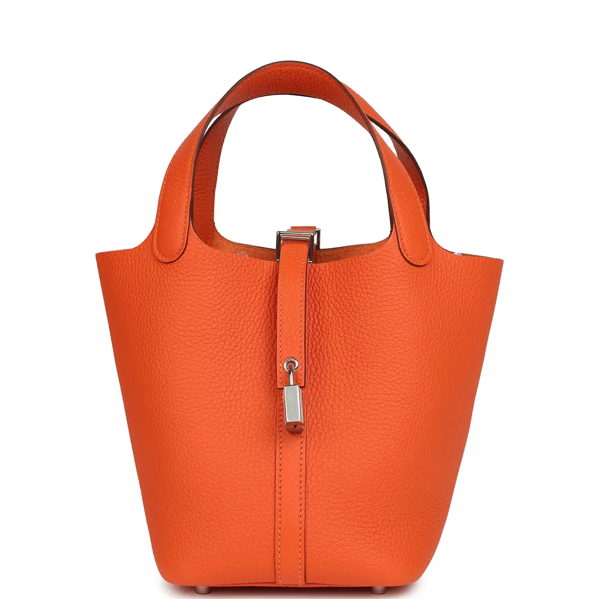HERMÈS Hermes Picotin Lock 18 Tangerine Clemence Palladium Hardware | Image 1 HERMÈS Hermes Picotin Lock 18 Tangerine Clemence Palladium Hardware | Image 1
