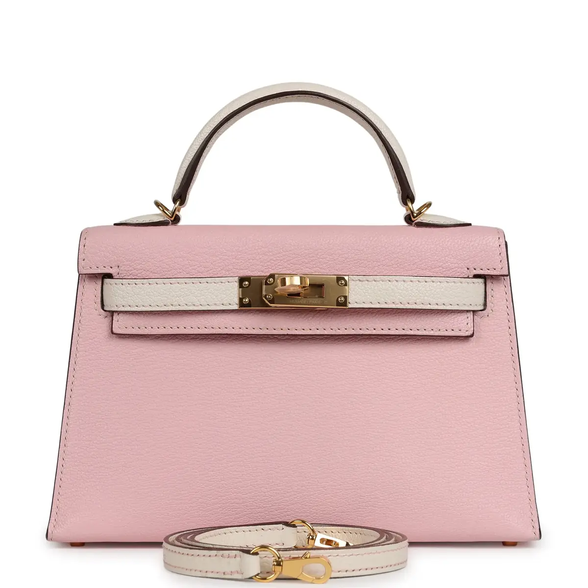 HERMÈS Hermes Special Order (HSS) Kelly Sellier 20 Rose Sakura, Nata Chevre Mysore Gold Hardware | Image 1 HERMÈS Hermes Special Order (HSS) Kelly Sellier 20 Rose Sakura, Nata Chevre Mysore Gold Hardware | Image 1