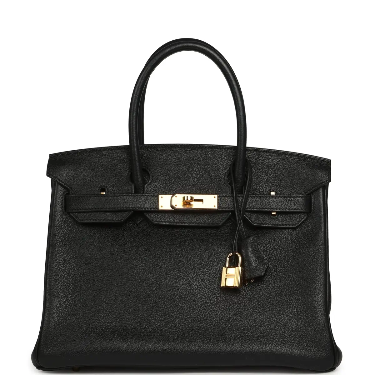 HERMÈS Pre-owned Hermes Birkin 30 Black Evercolor Gold Hardware | Image 1 HERMÈS Pre-owned Hermes Birkin 30 Black Evercolor Gold Hardware | Image 1