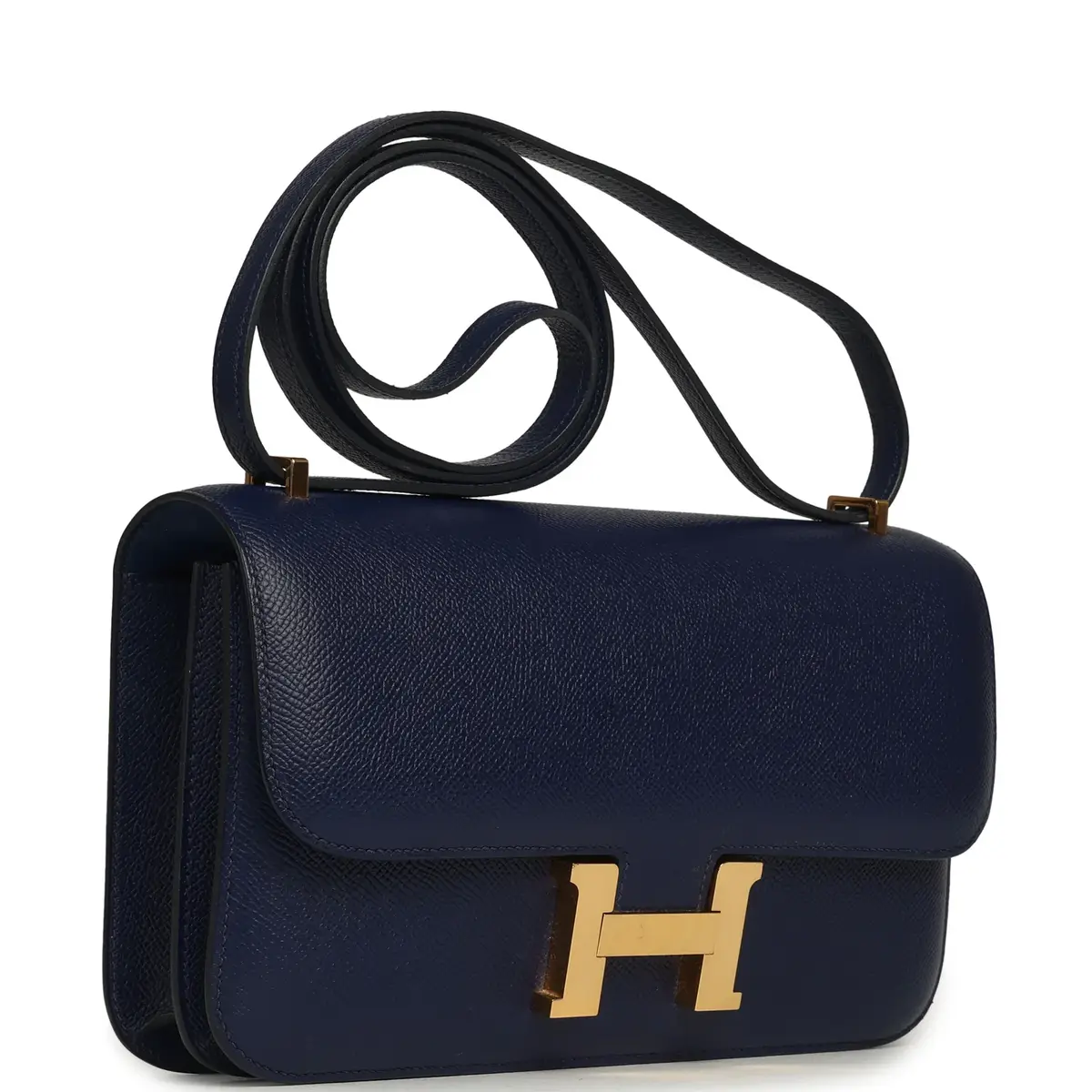 HERMÈS Pre-owned Hermes Constance Elan Bleu Indigo Epsom Gold Hardware | Thumbnail 2 HERMÈS Pre-owned Hermes Constance Elan Bleu Indigo Epsom Gold Hardware | Thumbnail 2