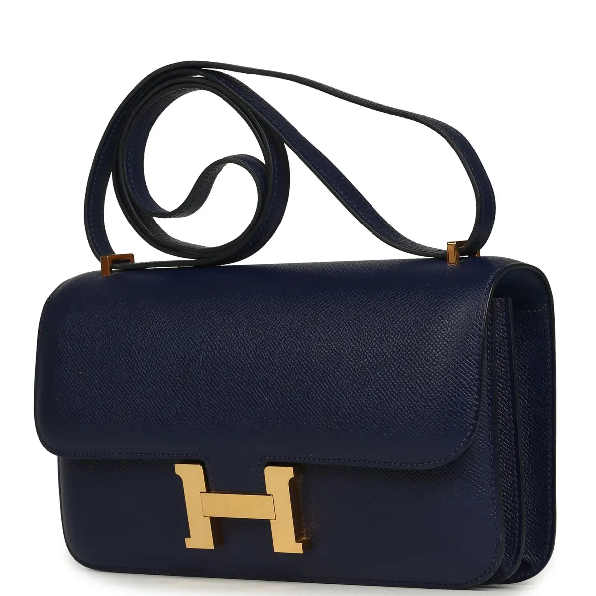 HERMÈS Pre-owned Hermes Constance Elan Bleu Indigo Epsom Gold Hardware | Thumbnail 5 HERMÈS Pre-owned Hermes Constance Elan Bleu Indigo Epsom Gold Hardware | Thumbnail 5