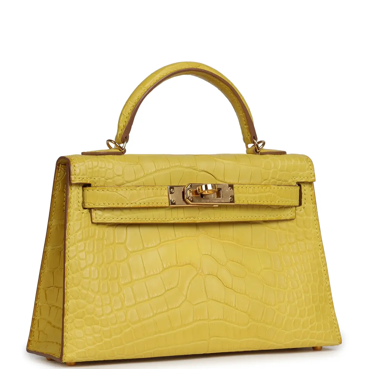 HERMÈS Pre-owned Hermes Kelly 20 Sellier Mimosa Matte Alligator Gold Hardware | Thumbnail 2 HERMÈS Pre-owned Hermes Kelly 20 Sellier Mimosa Matte Alligator Gold Hardware | Thumbnail 2