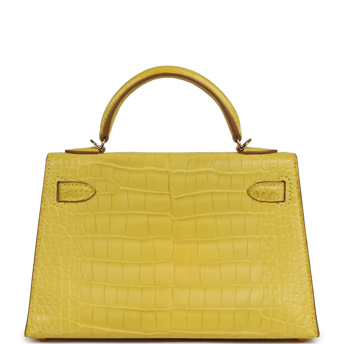 HERMÈS Pre-owned Hermes Kelly 20 Sellier Mimosa Matte Alligator Gold Hardware | Thumbnail 4 HERMÈS Pre-owned Hermes Kelly 20 Sellier Mimosa Matte Alligator Gold Hardware | Thumbnail 4