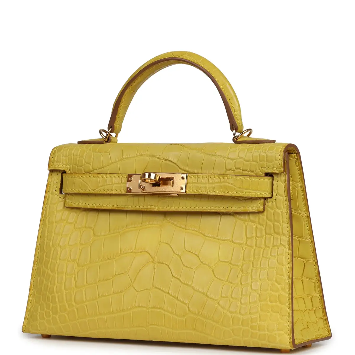 HERMÈS Pre-owned Hermes Kelly 20 Sellier Mimosa Matte Alligator Gold Hardware | Thumbnail 5 HERMÈS Pre-owned Hermes Kelly 20 Sellier Mimosa Matte Alligator Gold Hardware | Thumbnail 5