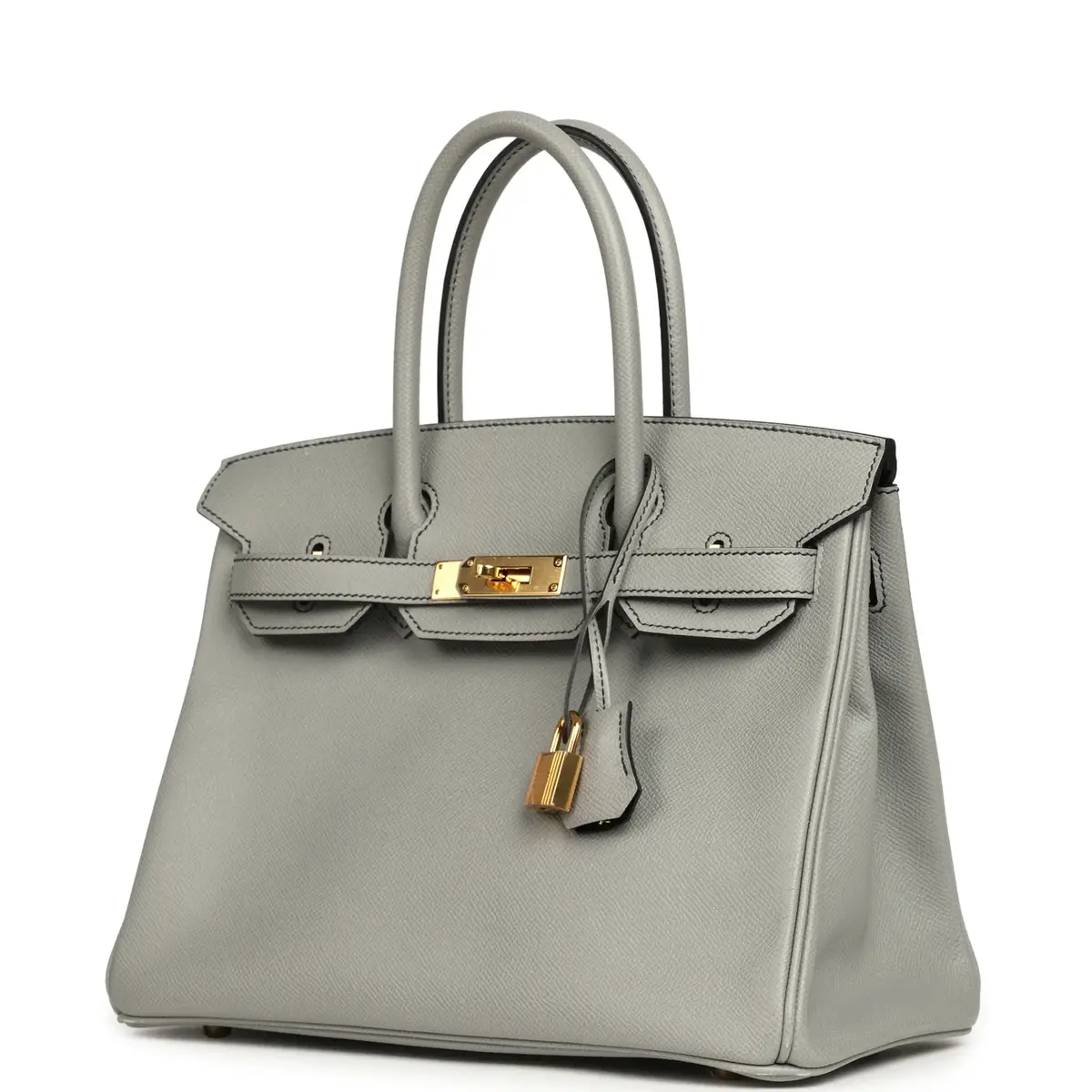 HERMÈS Pre-owned Hermes Special Order (HSS) Birkin 30 Gris Mouette Verso Epsom Gold Hardware | Thumbnail 5 HERMÈS Pre-owned Hermes Special Order (HSS) Birkin 30 Gris Mouette Verso Epsom Gold Hardware | Thumbnail 5
