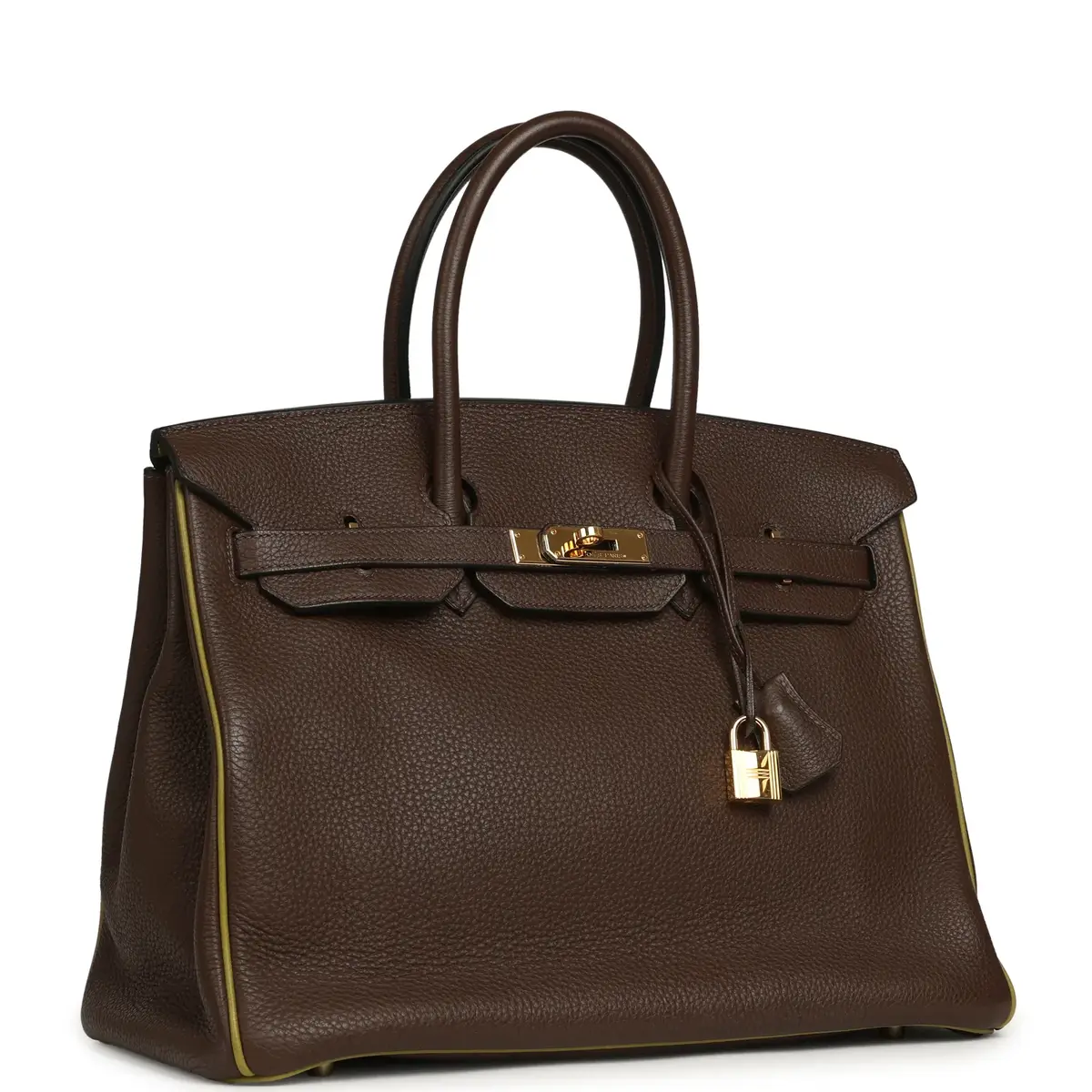 HERMÈS Pre-owned Hermes Special Order (HSS) Birkin 35 Chocolat Verso Togo Gold Hardware | Thumbnail 2 HERMÈS Pre-owned Hermes Special Order (HSS) Birkin 35 Chocolat Verso Togo Gold Hardware | Thumbnail 2