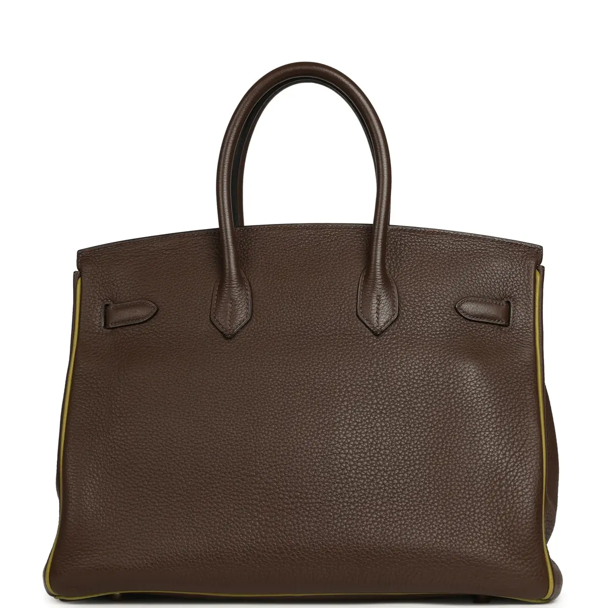 HERMÈS Pre-owned Hermes Special Order (HSS) Birkin 35 Chocolat Verso Togo Gold Hardware | Thumbnail 3 HERMÈS Pre-owned Hermes Special Order (HSS) Birkin 35 Chocolat Verso Togo Gold Hardware | Thumbnail 3