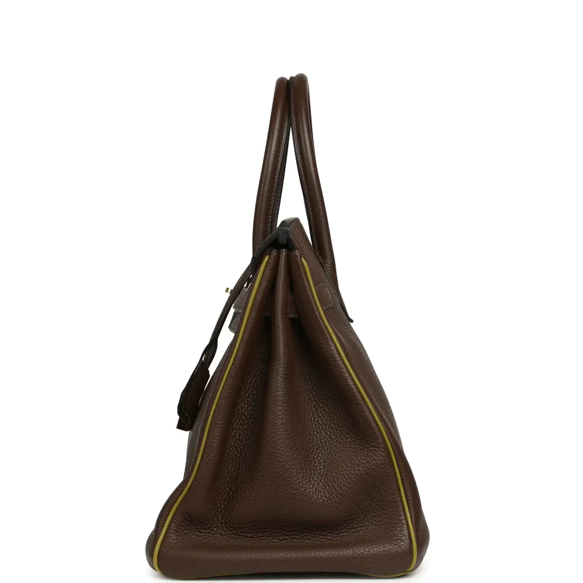HERMÈS Pre-owned Hermes Special Order (HSS) Birkin 35 Chocolat Verso Togo Gold Hardware | Thumbnail 4 HERMÈS Pre-owned Hermes Special Order (HSS) Birkin 35 Chocolat Verso Togo Gold Hardware | Thumbnail 4