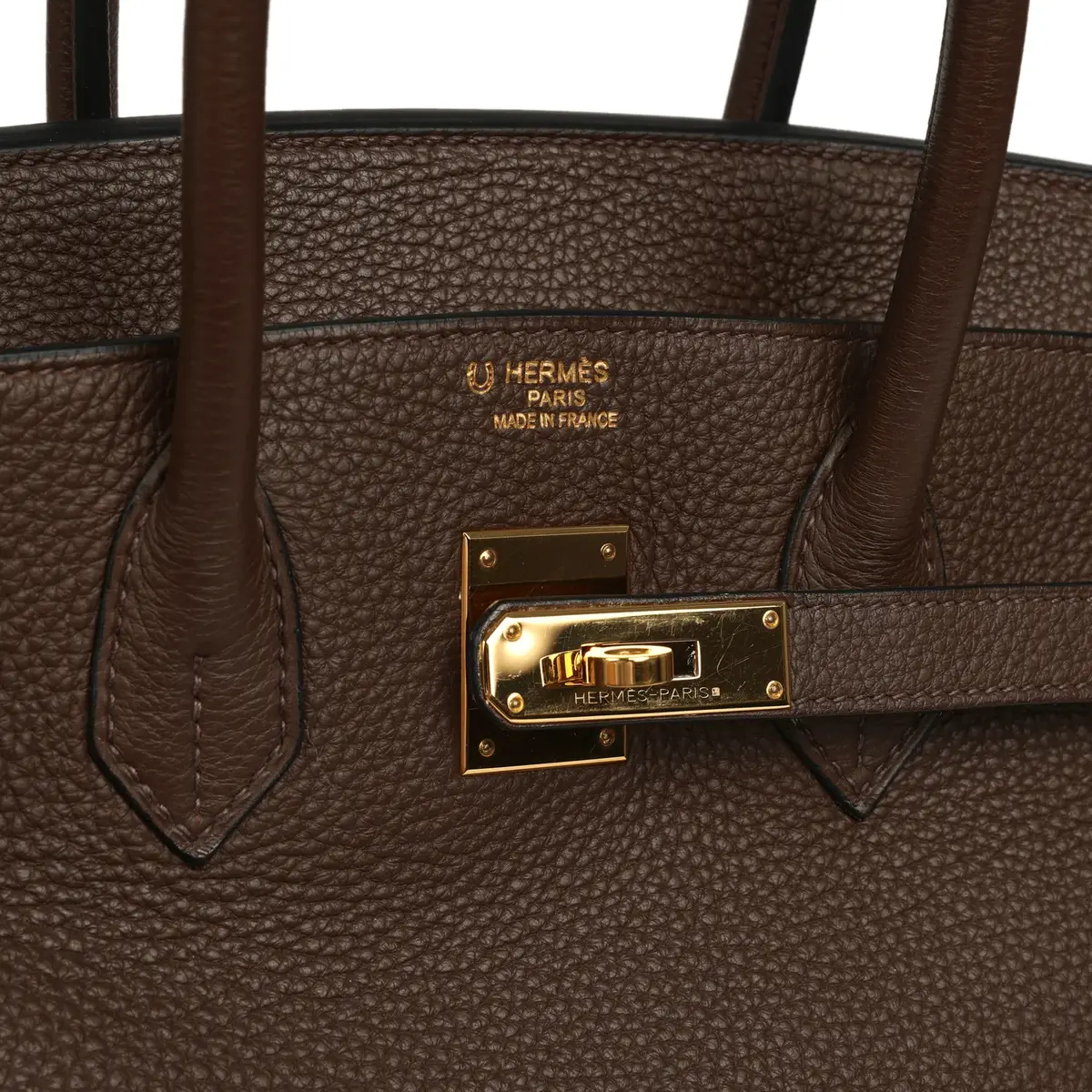 HERMÈS Pre-owned Hermes Special Order (HSS) Birkin 35 Chocolat Verso Togo Gold Hardware | Thumbnail 7 HERMÈS Pre-owned Hermes Special Order (HSS) Birkin 35 Chocolat Verso Togo Gold Hardware | Thumbnail 7