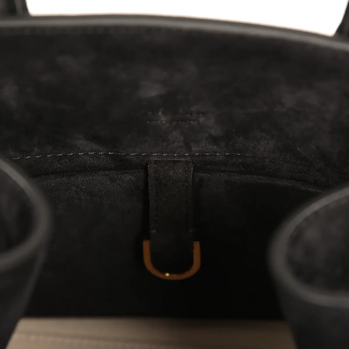 The Row The Row Soft Margaux 10 Bag Black Suede Gold Hardware | Thumbnail 10 The Row The Row Soft Margaux 10 Bag Black Suede Gold Hardware | Thumbnail 10