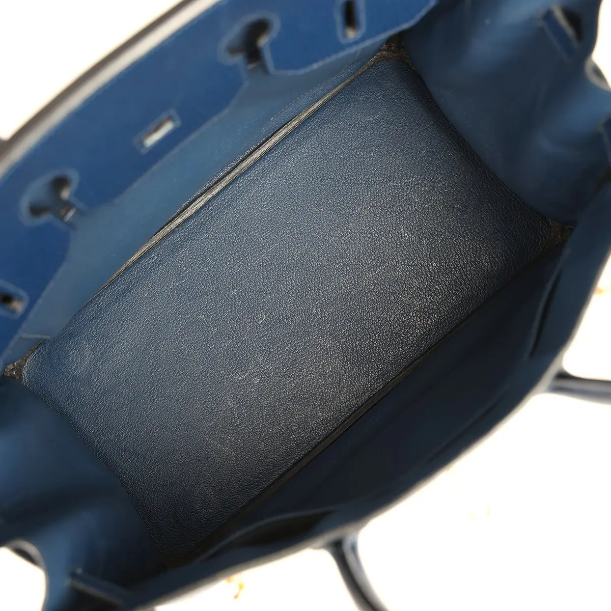 HERMÈS Vintage Hermes Birkin 35 Bleu Marine Ardennes Gold Hardware | Thumbnail 9 HERMÈS Vintage Hermes Birkin 35 Bleu Marine Ardennes Gold Hardware | Thumbnail 9