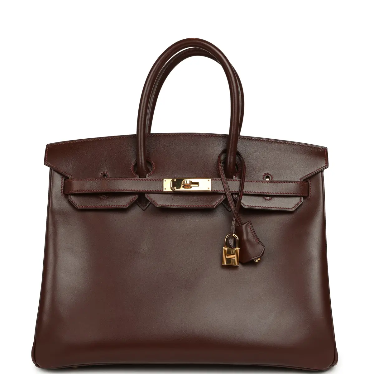 HERMÈS Vintage Hermes Birkin 35 Noisette Box Gold Hardware | Image 1 HERMÈS Vintage Hermes Birkin 35 Noisette Box Gold Hardware | Image 1