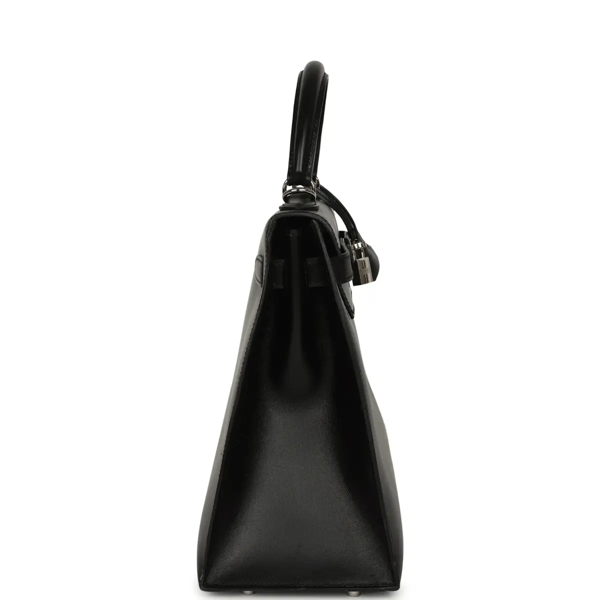 HERMÈS Vintage Hermes Kelly Sellier 32 Black Box Palladium Hardware | Thumbnail 3