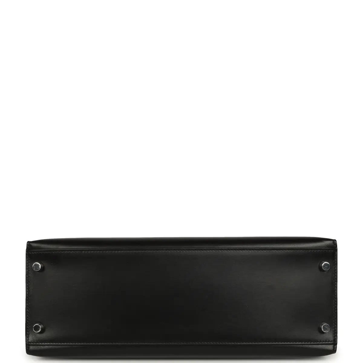 HERMÈS Vintage Hermes Kelly Sellier 32 Black Box Palladium Hardware | Thumbnail 6