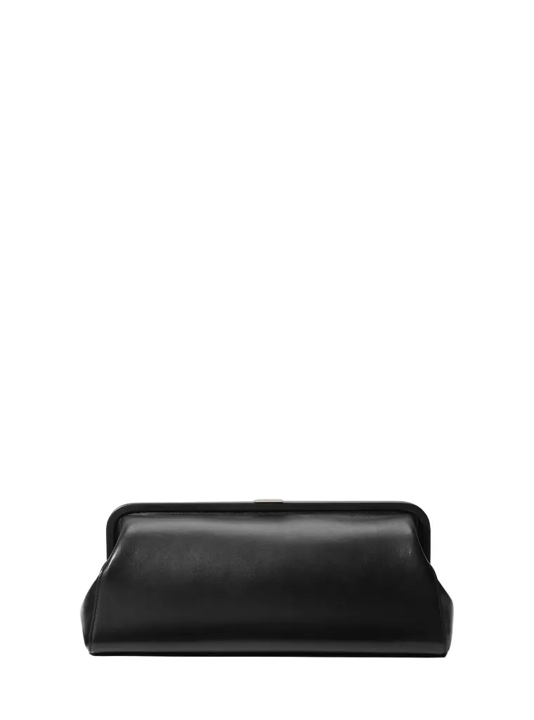 Michael Kors Collection Angelica Large Leather Frame Clutch | Image 1 Michael Kors Collection Angelica Large Leather Frame Clutch | Image 1