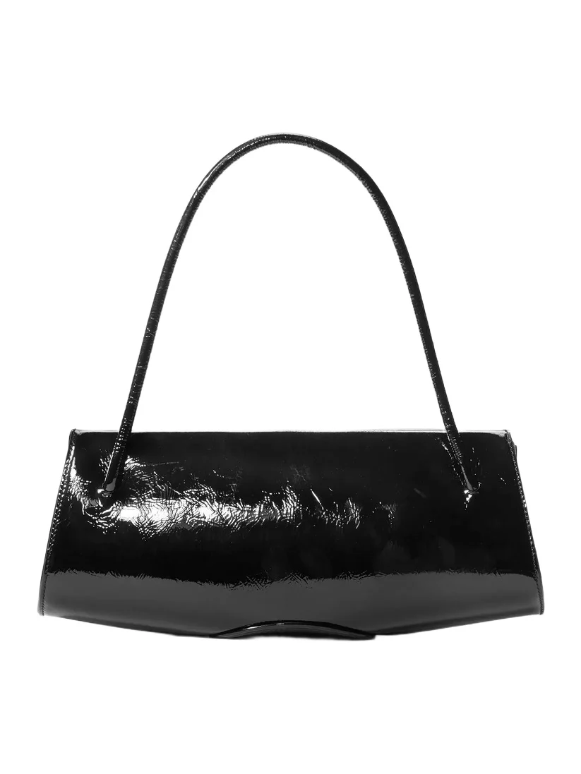 Anna Slim Patent Leather Frame Bag in Black - One Size by Michael Kors Collection Anna Slim Patent Leather Frame Bag in Black - One Size by Michael Kors Collection
