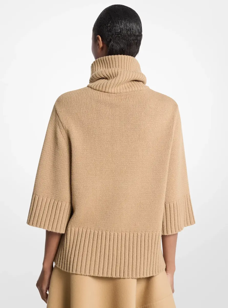 Michael Kors Collection Cashmere Funnel-Neck Sweater in Natural | Thumbnail 2 Michael Kors Collection Cashmere Funnel-Neck Sweater in Natural | Thumbnail 2