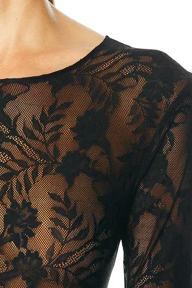 Norma Kamali Long Sleeve Crew Flared Gown | Thumbnail 4 Norma Kamali Long Sleeve Crew Flared Gown | Thumbnail 4