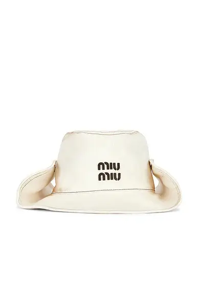 Miu Miu Denim Cowboy Hat | Image 1 Miu Miu Denim Cowboy Hat | Image 1