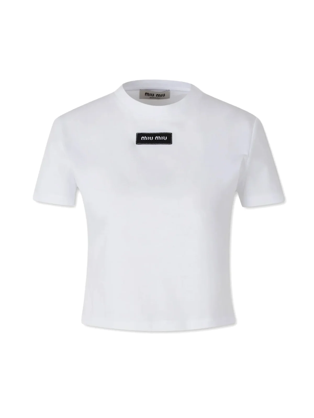 Miu Miu Logo Cotton Jersey T-Shirt