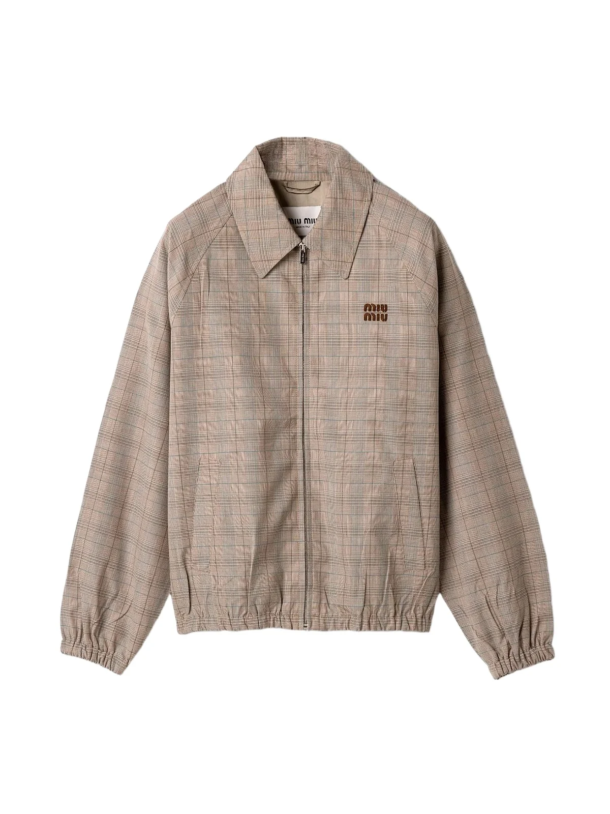 Miu Miu Prince of Wales Checked Blouson Jacket