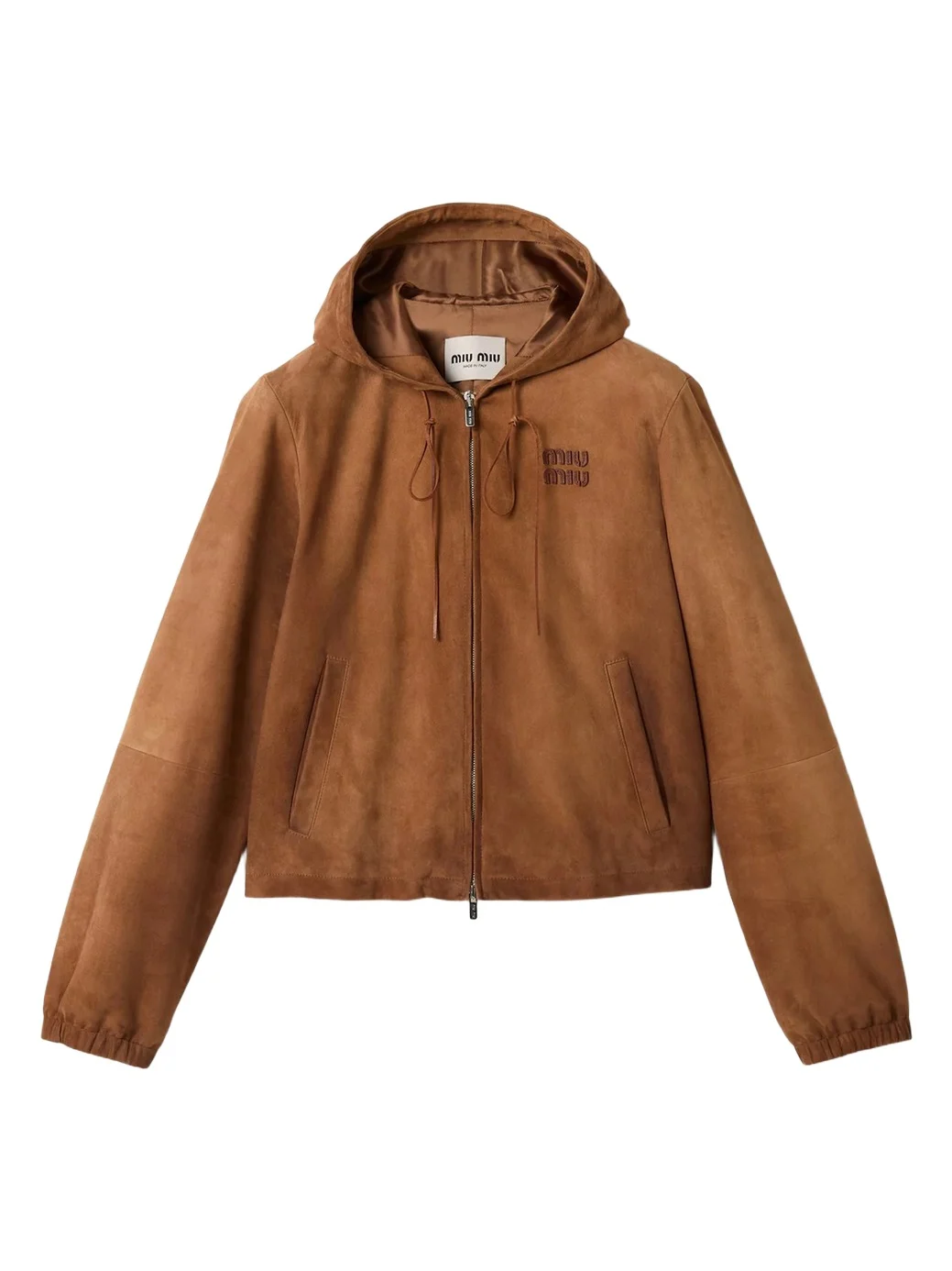 Miu Miu Waxed Suede Blouson Jacket