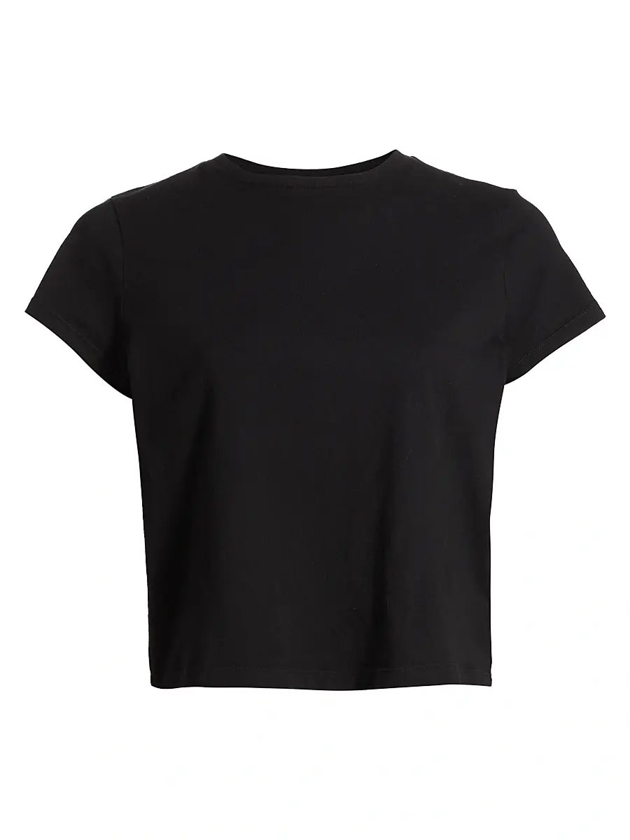 AGOLDE Women's Adine Shrunked T-Shirt - Black | Image 1 AGOLDE Women's Adine Shrunked T-Shirt - Black | Image 1