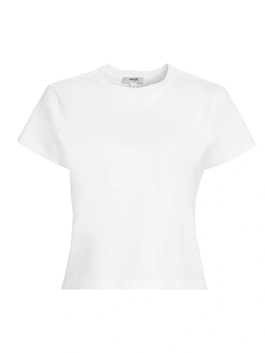 AGOLDE Women's Adine Shrunked T-Shirt - White | Image 1 AGOLDE Women's Adine Shrunked T-Shirt - White | Image 1